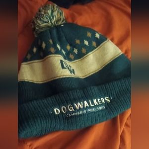 Dogwalkers brand winter pom beanie